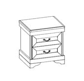 Тумба прикроватная София -1, дуб беленый